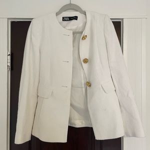 Zara White Blazer - Size S